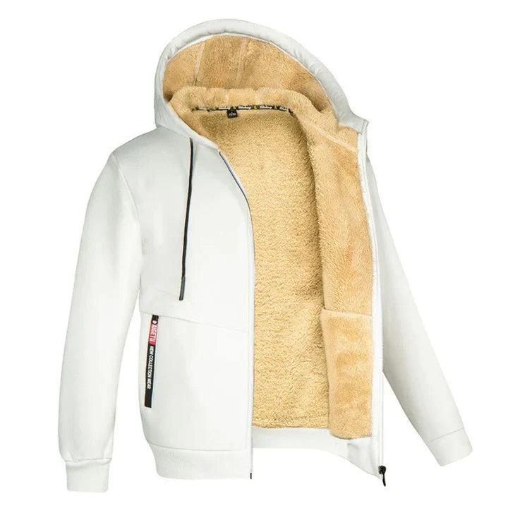 Carlos - Fleece Hoodie met Rits voor Heren