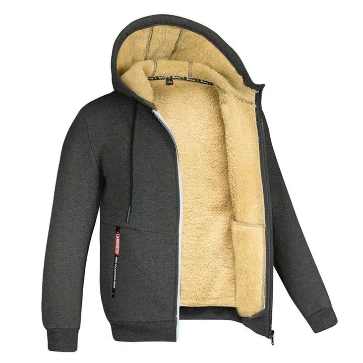 Carlos - Fleece Hoodie met Rits voor Heren