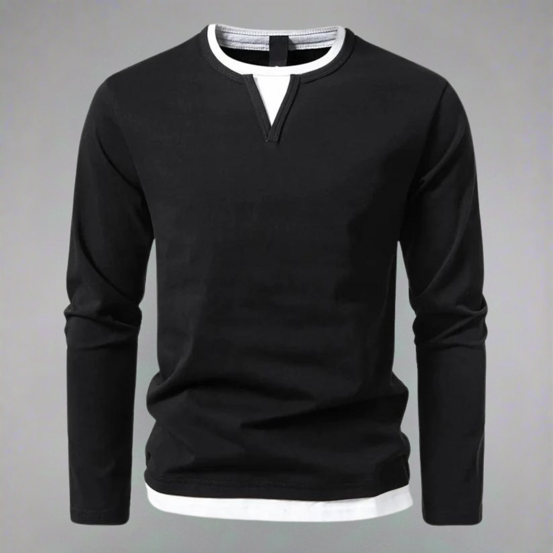 Lio - Longsleeve Shirt met V-Hals voor Heren