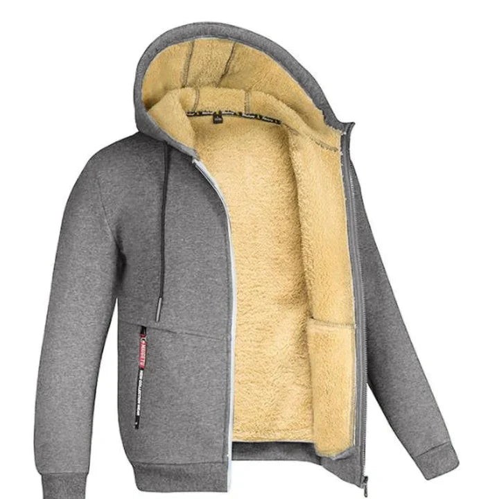 Carlos - Fleece Hoodie met Rits voor Heren