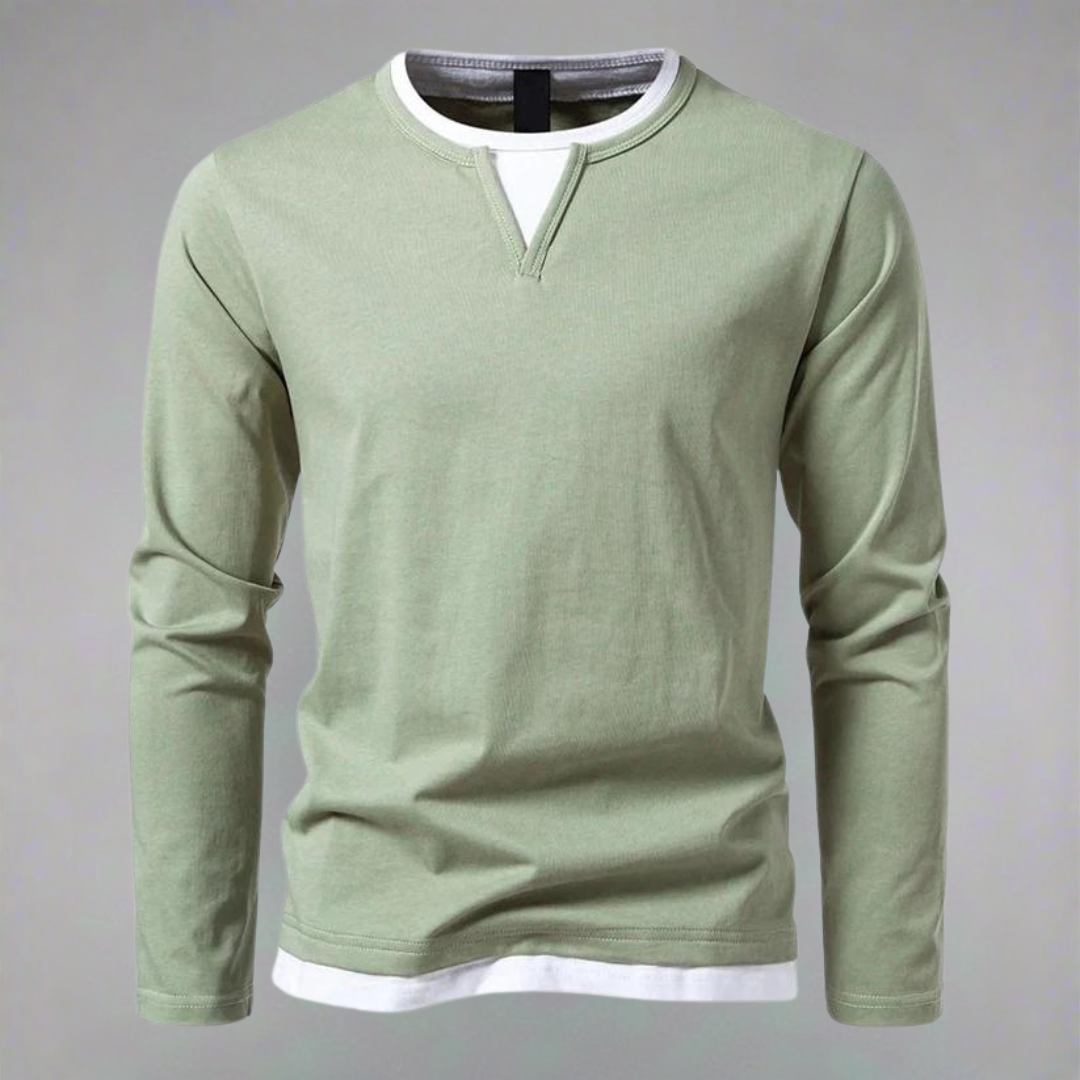 Lio - Longsleeve Shirt met V-Hals voor Heren