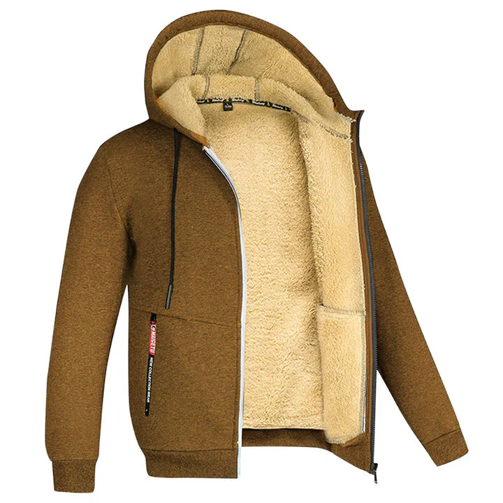 Carlos - Fleece Hoodie met Rits voor Heren