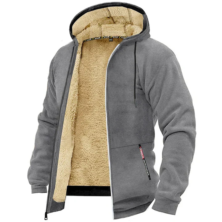 Carlos - Fleece Hoodie met Rits voor Heren