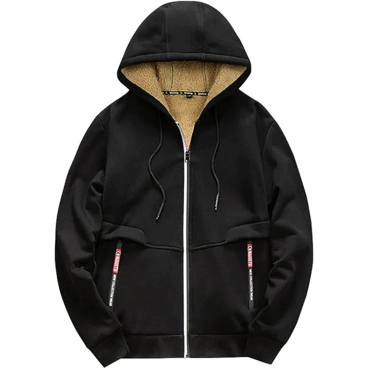 Carlos - Fleece Hoodie met Rits voor Heren