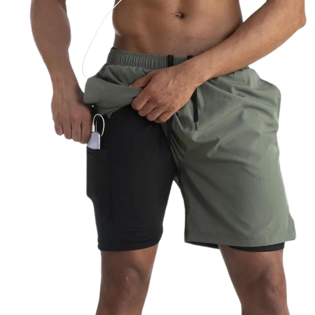 Mariano - Hardloop 2 in 1 Shorts voor Heren