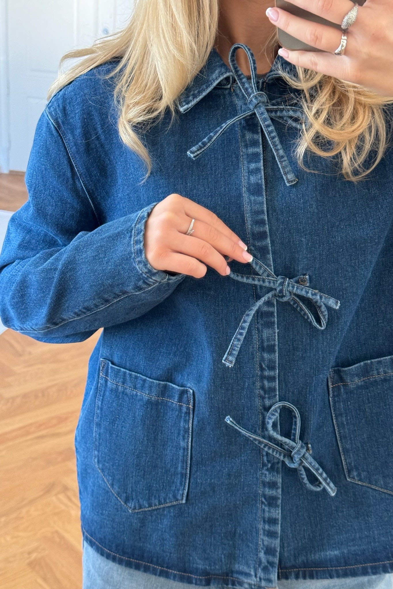 Raya - Denim Jas met Knoopjes voor Dames