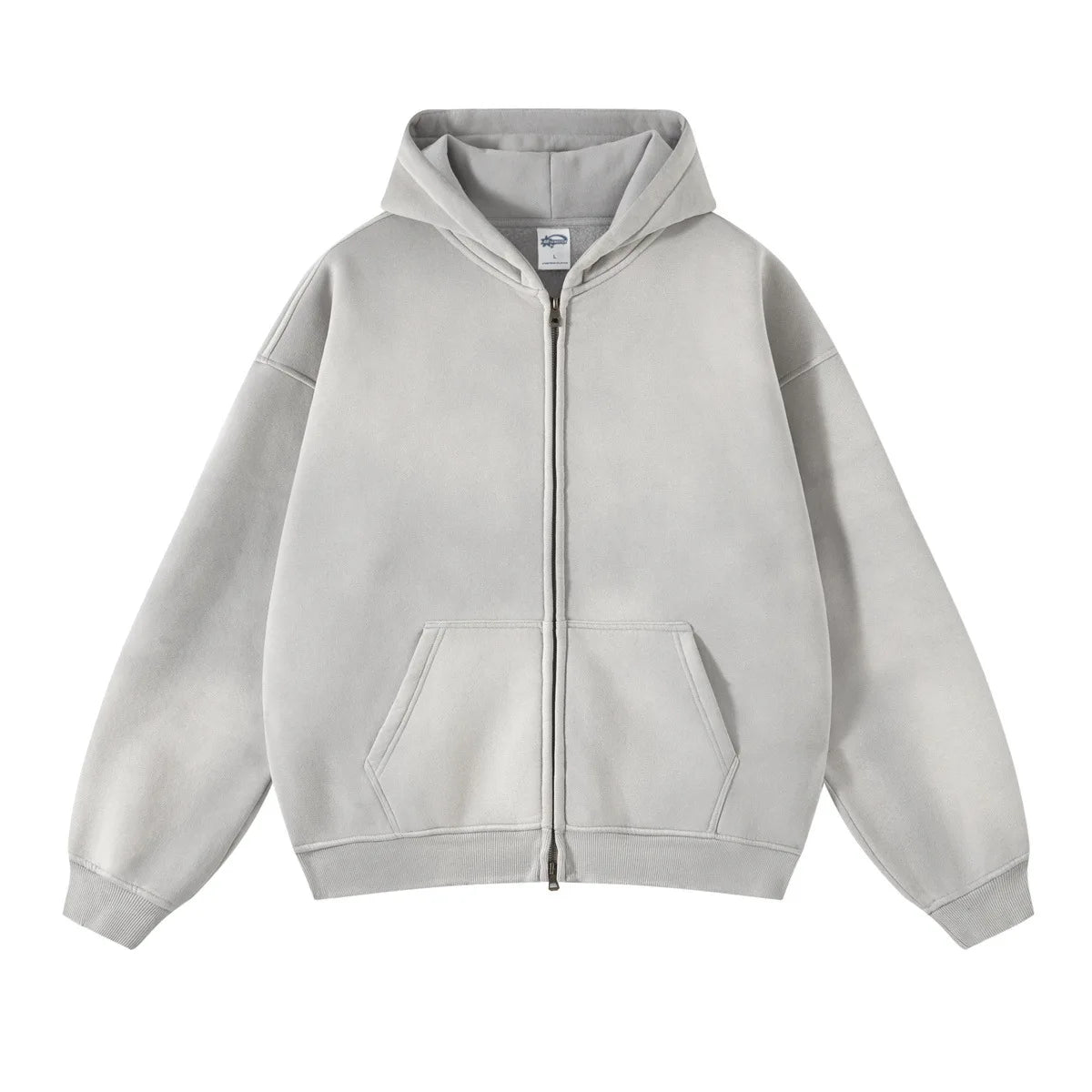 Blank - Gewassen Hoodie met Rits