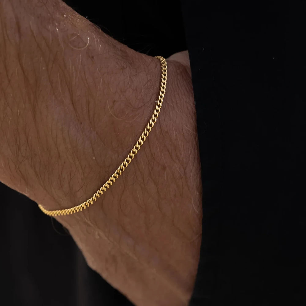 BORDÈH - Gouden Cubaanse Armband van RVS voor Heren