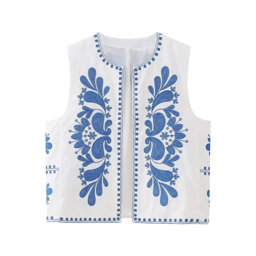 Mirella - Bloemen Vest voor Dames