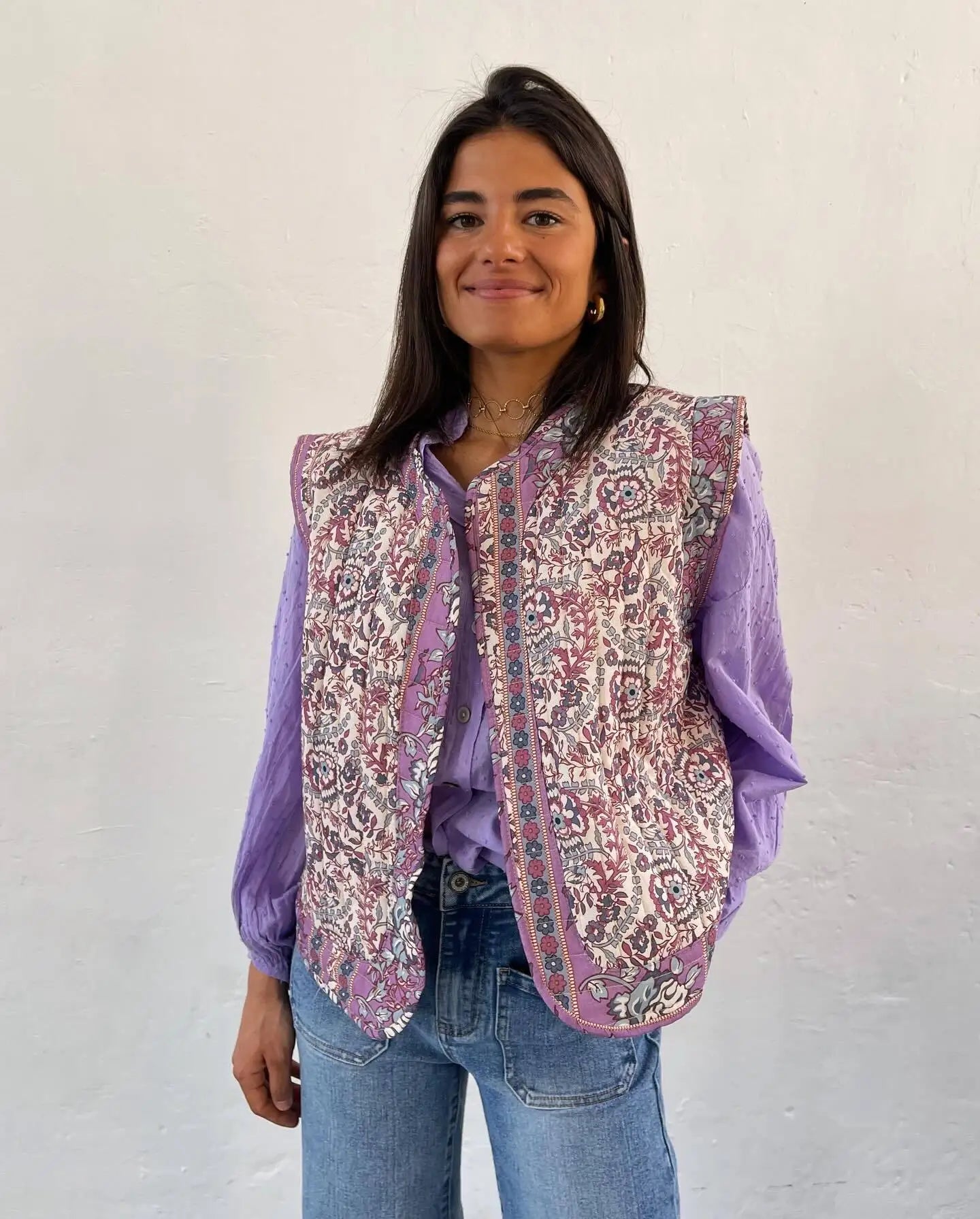 Reese - Trending Vest met Bloemenprint voor Dames