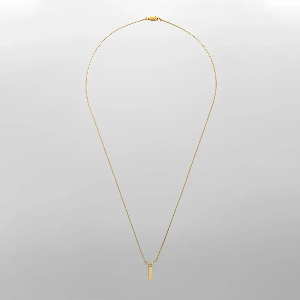 BORDÈH - Gouden Ketting met Hanger van RVS voor Heren