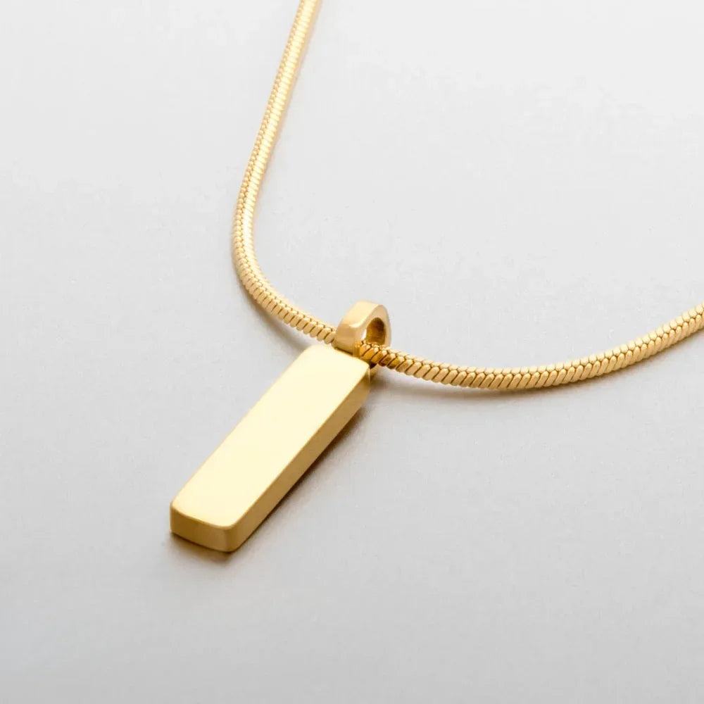 BORDÈH - Gouden Ketting met Hanger van RVS voor Heren