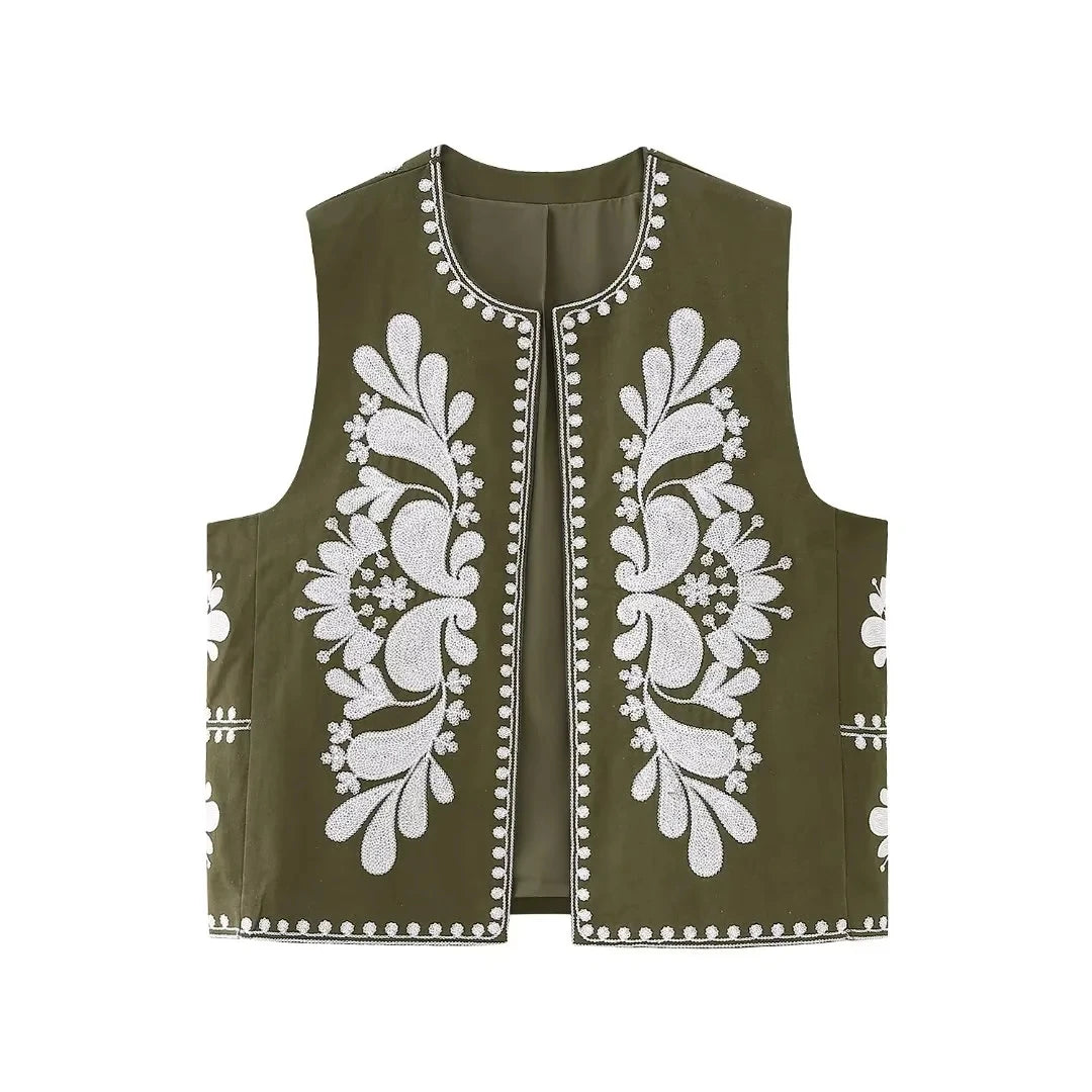 Mirella - Bloemen Vest voor Dames